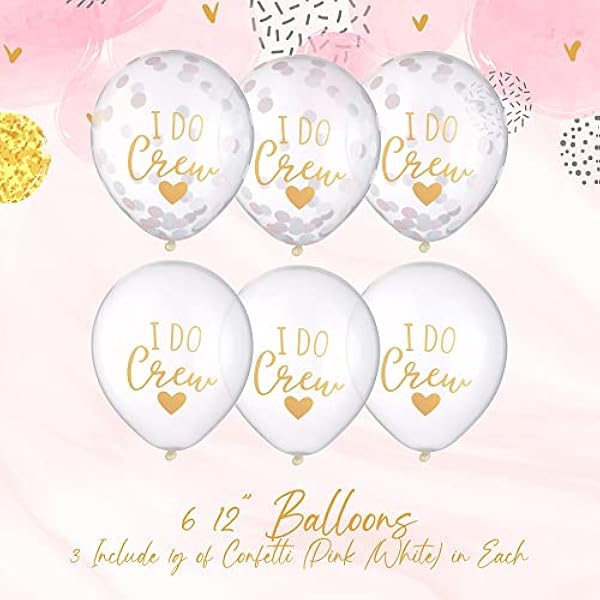 Amscan 12 globos de látex de 12 pulgadas, diseño de corazón dorado para damas de honor, despedida de soltera, para celebrar la novia